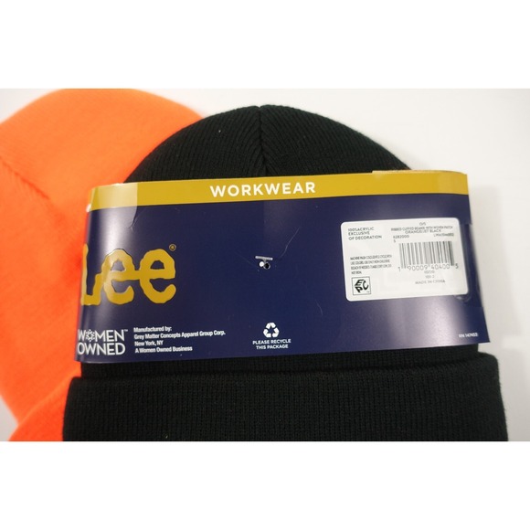 Lee Workwear Knit Beanie Hat Men 2pk Comfort Fit Fold Up Cuff Stay Warm - Picture 4 of 4